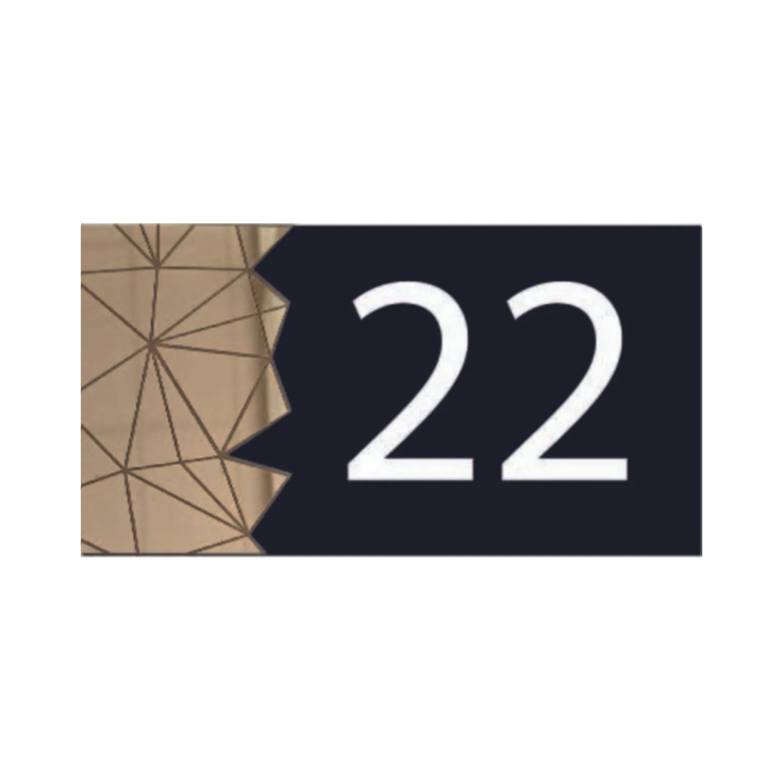 Dekoratif Gold Aynalı Kapı Numarası – 22